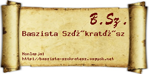 Baszista Szókratész névjegykártya